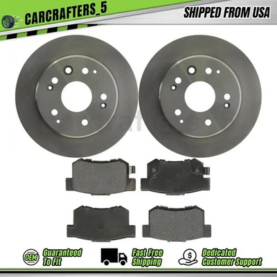Disc Brake Rotors Brake Pads Set Rear for 2001 2002 2003 Acura CL 3.2L - Image 1 of 4