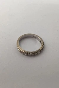 Flemming Lund 14K White Gold Alliance Ring (10 Diamonds x 0.02) - Picture 1 of 6