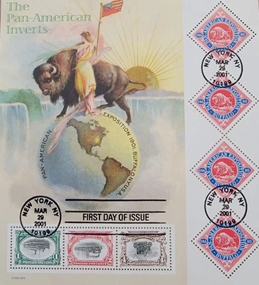 Pan American Invert Stamp Sheet of 7 - MNH - Image 1 of 2