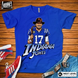 INDIANAPOLIS COLTS DANIEL JONES **INDIANA JONES** T-SHIRT - Picture 1 of 2