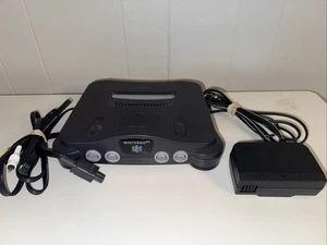 Nintendo 64 Heimkonsole - Schwarz (ohne Controller) Funktioniert!! - Bild 1 von 11