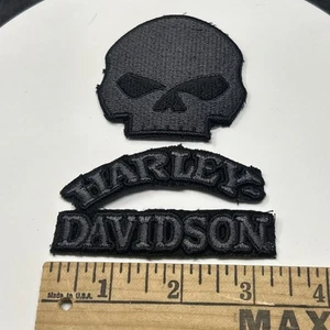 2 Stück Patch Konvolut Harley Davidson Willie G Skull 3 Zoll Biker Sammlerstück - Bild 1 von 3