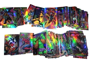 1997 Marvel vs Wildstorm Parallel Refractor SINGLE BASE CARD SPIDER-MAN VENOM - Picture 1 of 4