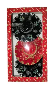 Vtg Dillards Xmas Ornaments Mexican Sombrero Velvet Sequin Mariachi Mini Hats x3 - Picture 1 of 17