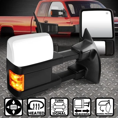 PARA 08-16 FORD F250-550 SD ALIMENTACIÓN+CALEFACCIÓN+LED ÁMBAR SEÑAL LATERAL REMOLQUE PAR Foto 1 de 4