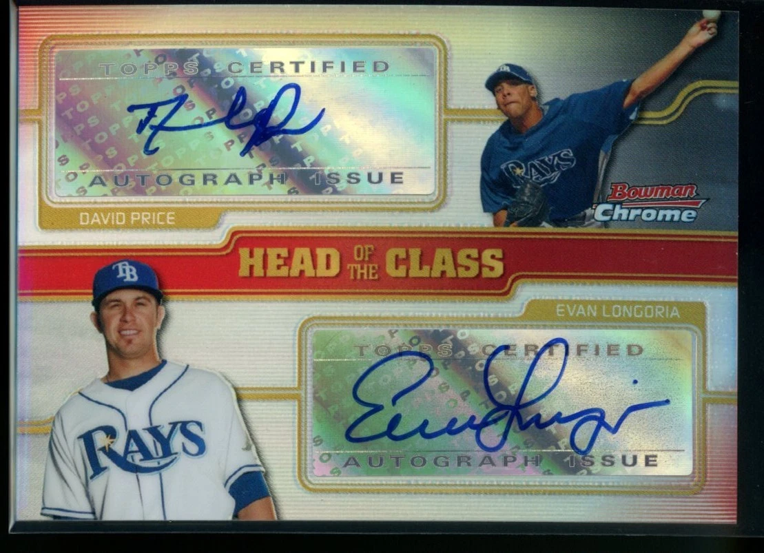 Evan Longoria Autographed Baseball Sports Trading Cards