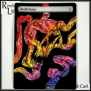 Skullclamp Alter - Funky Hand Painted MTG Altered Art - Magic the Gathering - Bild 1 von 1