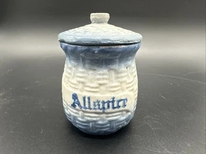 Pinsel McCoy Basketweave blau weiß Salzglasur Pimentdose antik - Bild 1 von 17