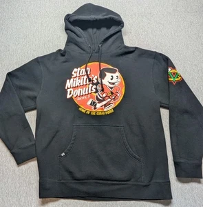 Stan Mikita's Donuts Sport Logo Men's Black Hoodie Sweatshirt Size Large - Picture 1 of 8