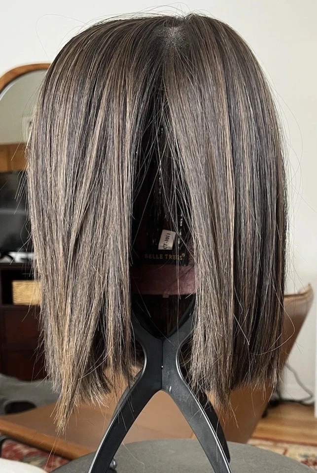 BELLE TRESS Santa Monica Lace-Front Wig/ Triple Chocolate/ Left Mono Part - Image 1 of 4