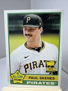 Brocca All-Star 2025 Topps Heritage Chrome Paul Skenes Rookie Cup #60 NL - Foto 1 di 10