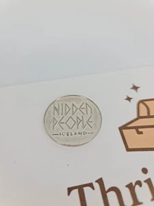 Moneda Hidden People Islandia - Recuerdo de moneda de elfo - Folclore islandés Coleccionable - Imagen 1 de 4