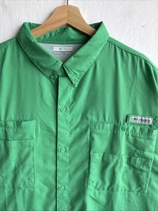 Columbia PFG Shirt Men's 3XL Omni-Shade Performance Vented Fishing Green Hiking - Picture 1 of 7