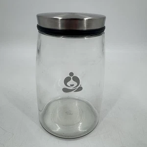 Teavana 60 Unzen Glas Kanister Glas mit Edelstahl Deckel EUC - Bild 1 von 8