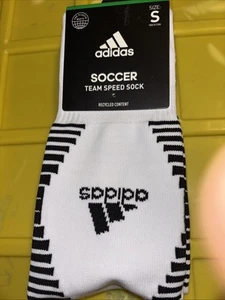 Adidas Fußball Team Speed Fußball Socken OTC weiß schwarz Größe Small 1 Paar NEU - Bild 1 von 3