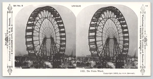 The Ferris Wheel Repro Holmes Stereoscope View Card Kilbourn City Wisconsin - Picture 1 of 4