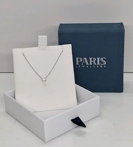 Collar de plata de ley de 16′′+1′′ circonitas cúbicas con caja de regalo original - Imagen 1 de 10