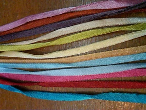 tape flat 1/4" satin tubing 5mm 1yd made in France - Picture 1 of 7