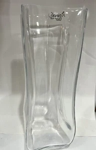 Denizli Mouth Blown In Turkey Crystal Glass Vase 5.47lb Heavy Stunning Quality - Picture 1 of 10