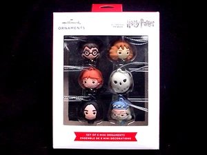 HALLMARK HARRY POTTER WIZARDING WQRLD 6 MINI ORNAMENTS 2021 NIB - Picture 1 of 4