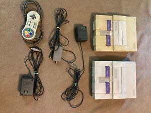 Lot of 2 Super Nintendo SNES-001 For Parts/Repair Console Only