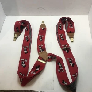 Vintage J.G. Hook Walt Disney Co. Mickey Mouse Suspenders Red In Germany Adult￼ - Picture 1 of 7