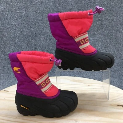 Sorel Botas Niño 10 Cub Invierno Nieve Púrpura Rosa Media Pantorrilla Impermeables NL1961-634 Foto 1 de 4