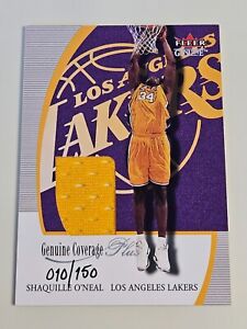 Shaquille O'Neal 010/150 Game Worn Jersey 2000-01 Fleer Genuine Coverage Plus