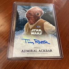 Star Wars Force Awakens Tim Rose As Admiral Ackbar Autographs Auto 21/50 Topps