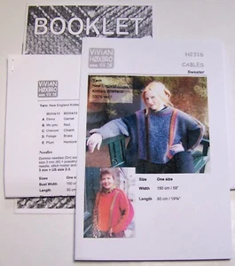 Vivian Hexbro Knitting Yarn Kit for CABLES SWEATER size 59" - Picture 1 of 3