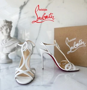 Christian Louboutin NIB Women's Double L Sandals 100 Patent Leather ! - Picture 1 of 9