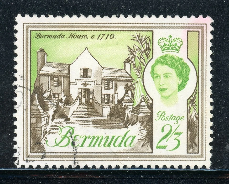 BERMUDA 187 SG175 Used 1962-68 2sh3p QEII Definitive Bermuda House CV$7 - Image 1 of 1