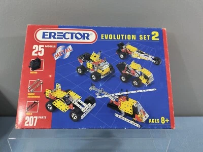 NEW SEALED MECANNO ERECTOR EVOLUTION SET 2 METAL CONSTRUCTION SYSTEM 25 MODELS - Image 1 of 4