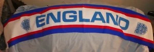 Bufanda de fútbol Inglaterra vintage. Alrededor de los años 80. - Imagen 1 de 6
