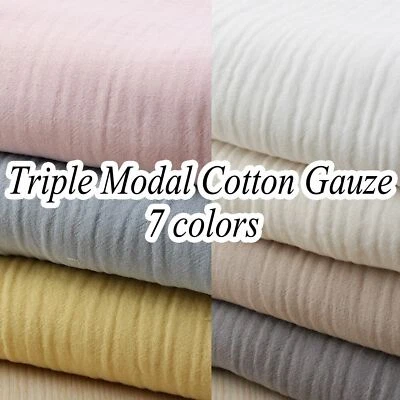 Modal Cotton Triple Gauze Organic Fabric Dressmaking Baby Clothes Muslin 58"w - Image 1 of 4