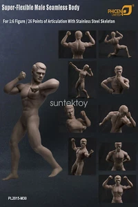 TBLeague Phicen M30 Super-Flexible Male Seamless Muscular Body Suntan 1/6 Scale - Picture 1 of 5