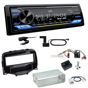 JVC KD-X472DBT Digitalradio USB MP3 Einbauset Toyota Aygo Peugeot 108 Citroen C1 - Bild 1 von 1