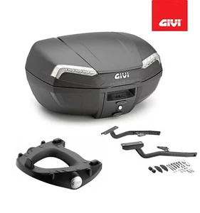 Givi Top Case Kit Black E46NT + Brackets Honda VFR 1200 F 2010 2011 2012 - Picture 1 of 4