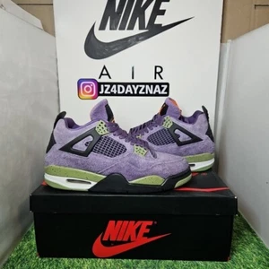 Nike Air Jordan 4 Retro Canyon Purple Size 7 W Suede (AQ9129-500) 5.5 Men - Picture 1 of 14