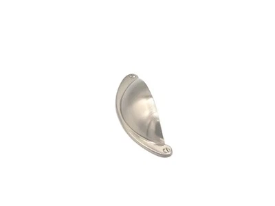 Kitchen Door Cup Handle Brushed Nickel Cupboard Drawer Pull 64mm Fixing Centres - Image 1 of 4