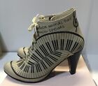 Goby Damen Stiefelette High Heels Boots Music Notes Printed Mehrfarbig 39 Eur