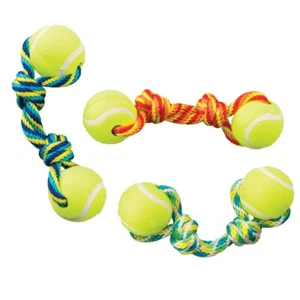 TUGGABALL DOUBLE TENNIS BALL ASSTD 9″ - Picture 1 of 10