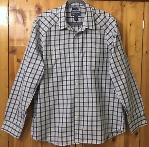 MENS BLUE PLAID DUAL POCKET SHIRT BY AMERICAN RAG SIZE XX-LARGE - Picture 1 of 3