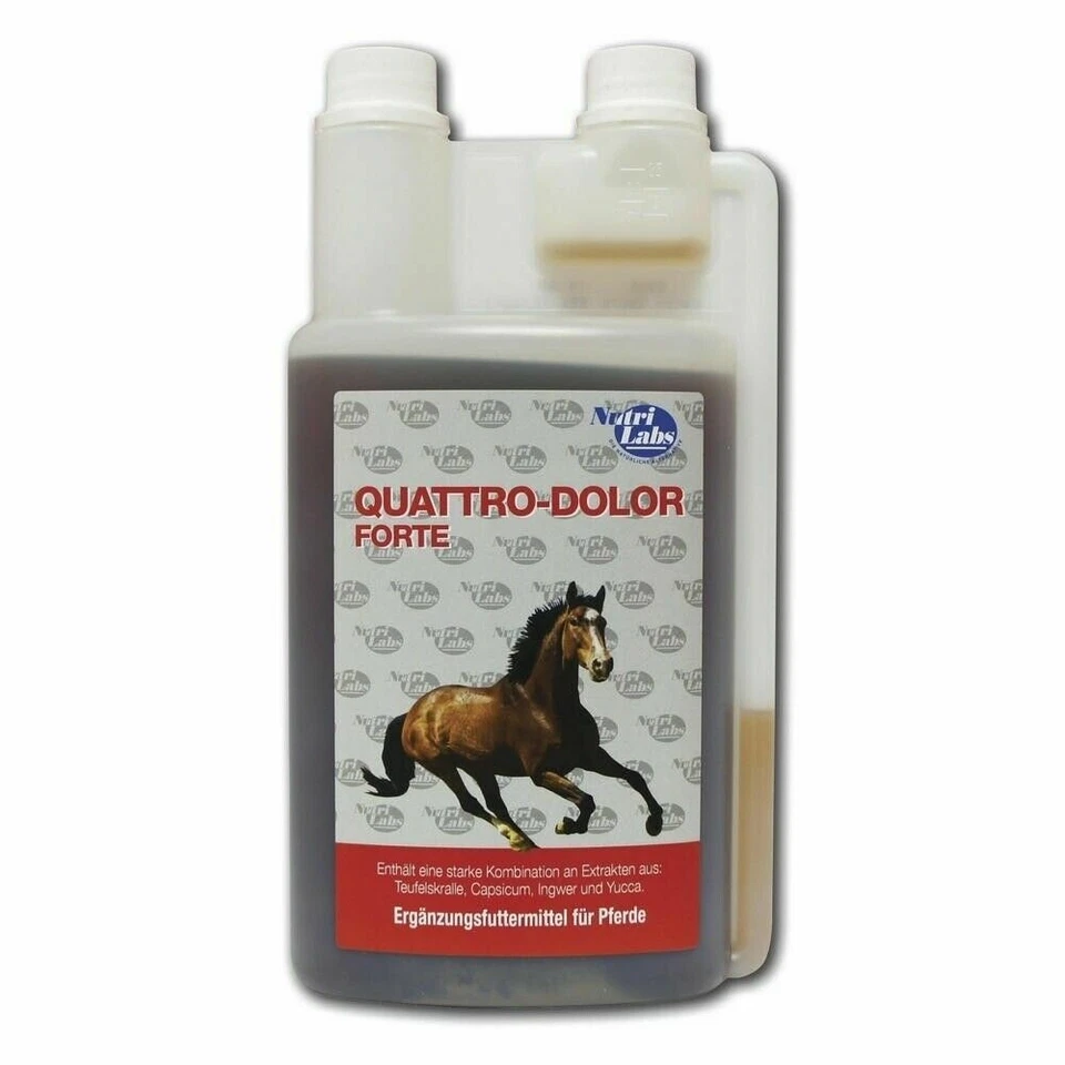 Quattro Dolor Forte 1 Liter für Pferde von NutriLabs für Gelenke Teufelskralle