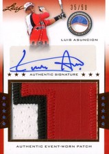 2013 Leaf Power Showcase Patch Autographs Bronze #LA1 Luis Asuncion/50
