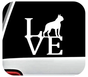 Boston Terrier Love Decal Sticker for Car Window Laptop Mom Dad Family D1088 - Picture 1 of 5