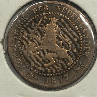 1877 Netherlands One Cent Foreign Coin #1526 - Image 1 of 2