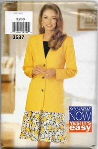 Butterick See & See 3537 Misses Chaqueta Falda y Top TALLAS GRANDES 18-22 SIN CORTAR FÁCIL - Imagen 1 de 3
