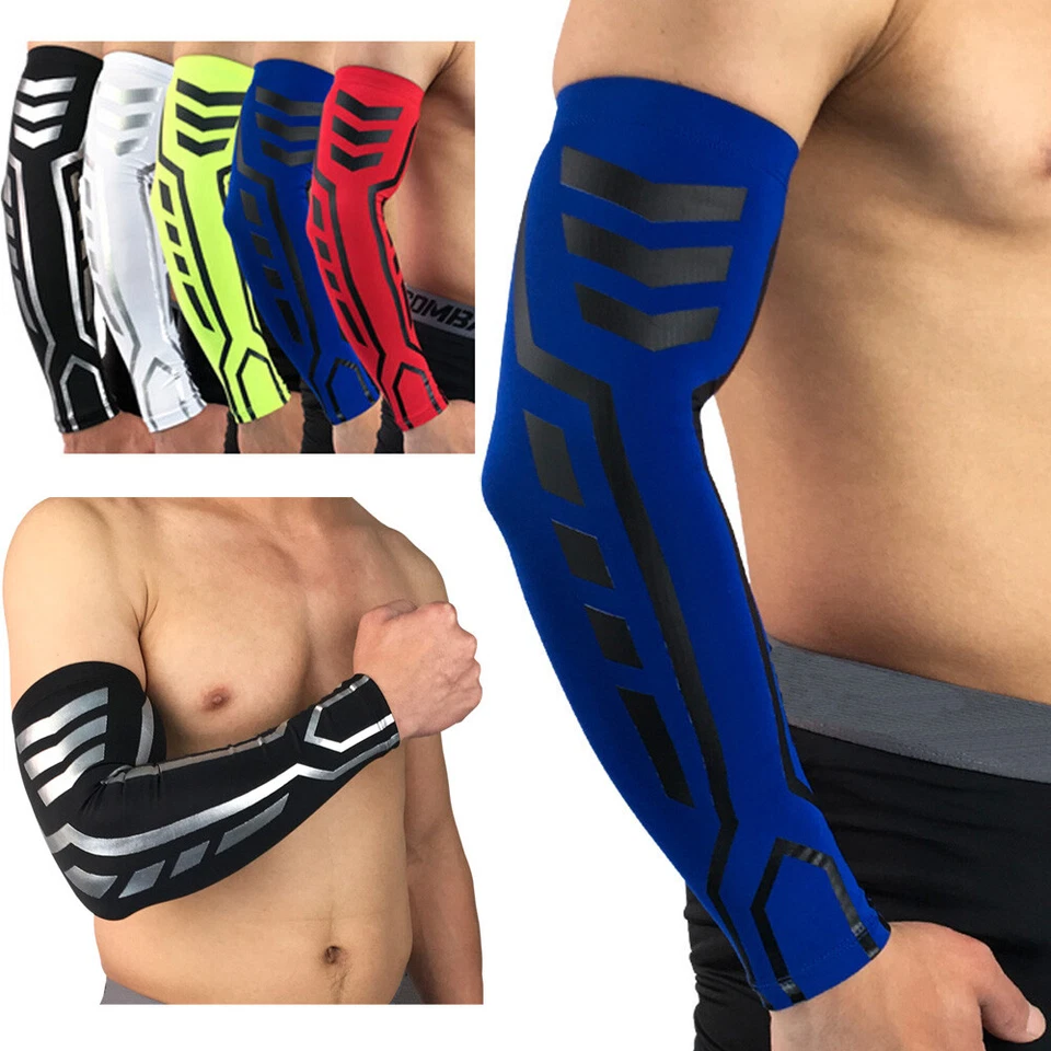 Sports Elastic Arm Sleeve Protective Gear Basketball Volleyball Arm Cover 1 PC - Image 1 of 4