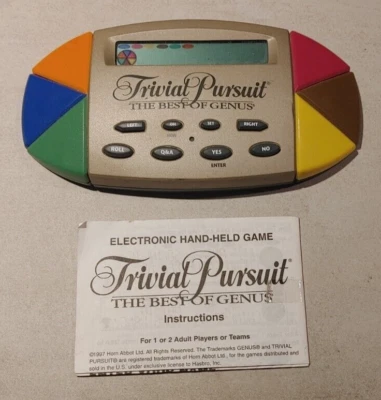 Vintage Hasbro Trivial Pursuit Handheld Electronic Game All Ages, w/ Directions - Image 1 of 4